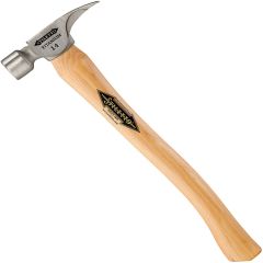 14 oz Titanium Smooth Face Stiletto Framing Hammer, 18" Curved Wood Handle