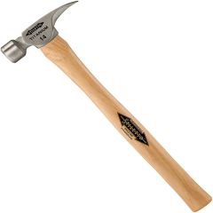 14 oz Titanium Smooth Face Stiletto Framing Hammer, 18" Straight Wood Handle