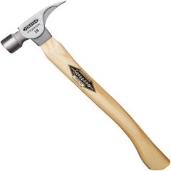 16 oz Titanium Milled Face Stiletto Framing Hammer, 18" Curved Wood Handle