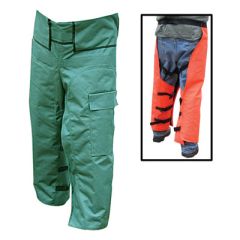 Forester Chainsaw Wrap Chaps (35-42.5" Adjustable Length) Green